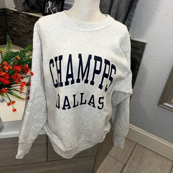 Vintage 90s unisex Gray Champps Oversized Dallas Cowboys Sweatshirt - Picture 1 of 5